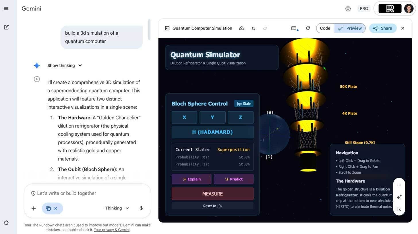 Create powerful simulations with Gemini 3