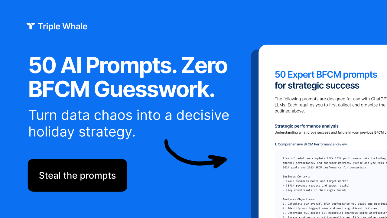 How Triple Whale's AI Guide is Turning BFCM Data into ProfitIn the high-stakes theater